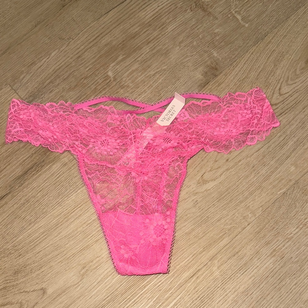 Victoria's Secret Pink Lace Thong - Picture 2 of 5